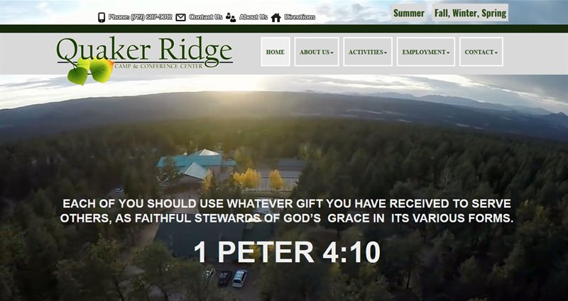 Website Express Kalispell Design Portfolio Quaker Ridge Camp