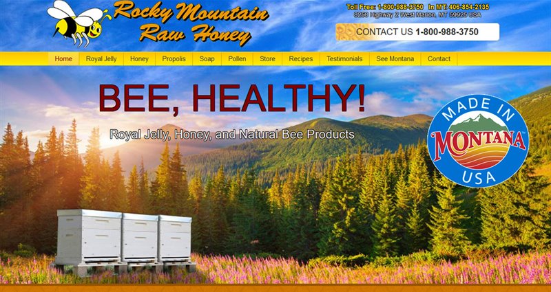 Website Express Kalispell Design Portfolio Rocky Mountain Raw Honey