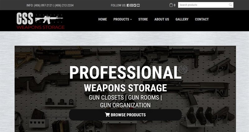 Website Express Kalispell Design Portfolio GSS Weapons Storage