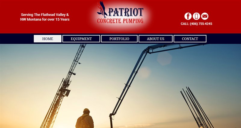 Website Express Kalispell Design Portfolio Patriot Concrete Pumping