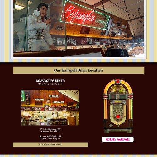 Bojangles' Diner - full home page