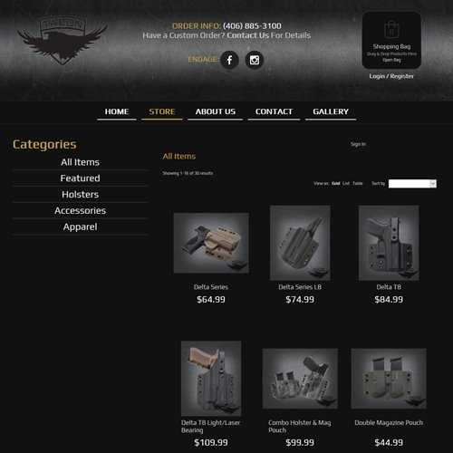 Talon Retention - store product listing page