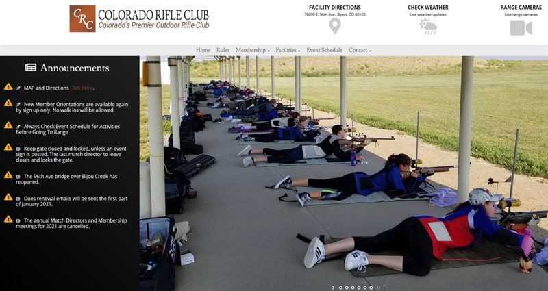 Colorado Rifle Club in the Website Express Design Portfolio