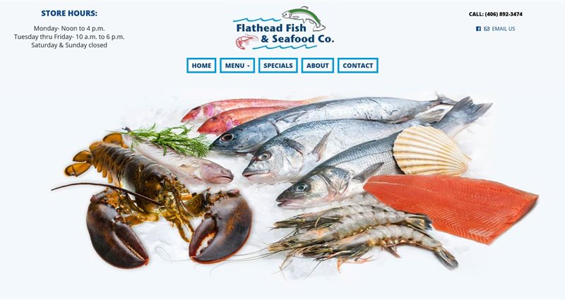 Website Express Kalispell Design Portfolio Flathead Fish & Seafood Co.