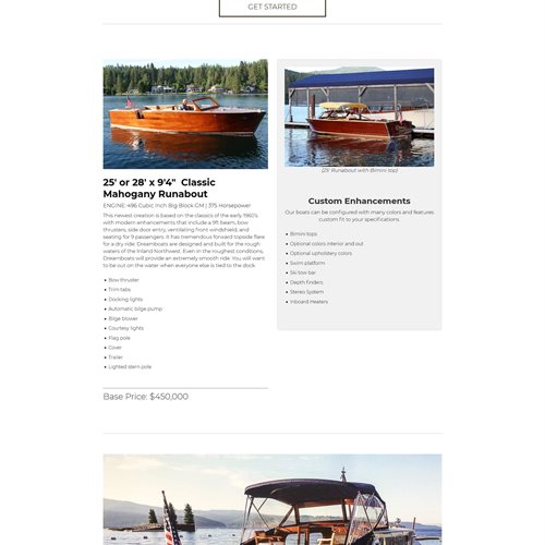 Dream Boats, Inc. - Build Page