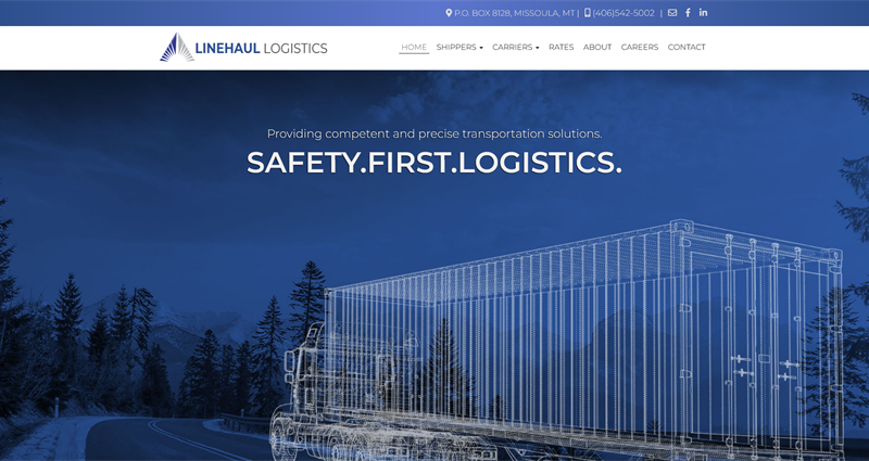 Linehaul Logistics in the Website Express Design Portfolio