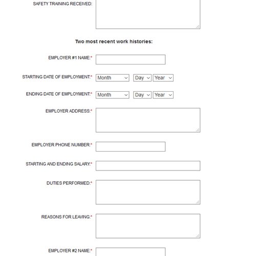 LHC, Inc. - custom employment application form