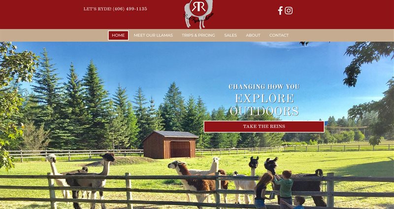 Website Express Kalispell Design Portfolio Red Ryder Llamas