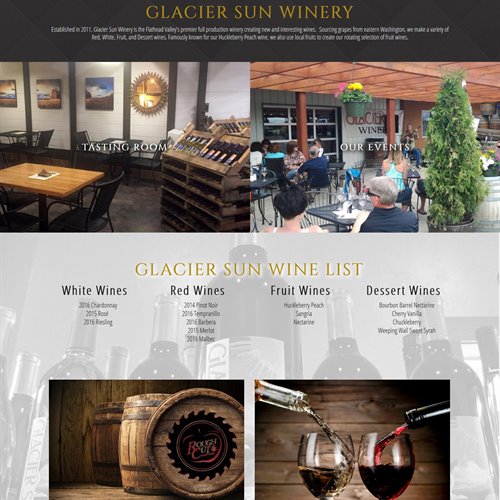 Glacier Sun Winery - full home page
